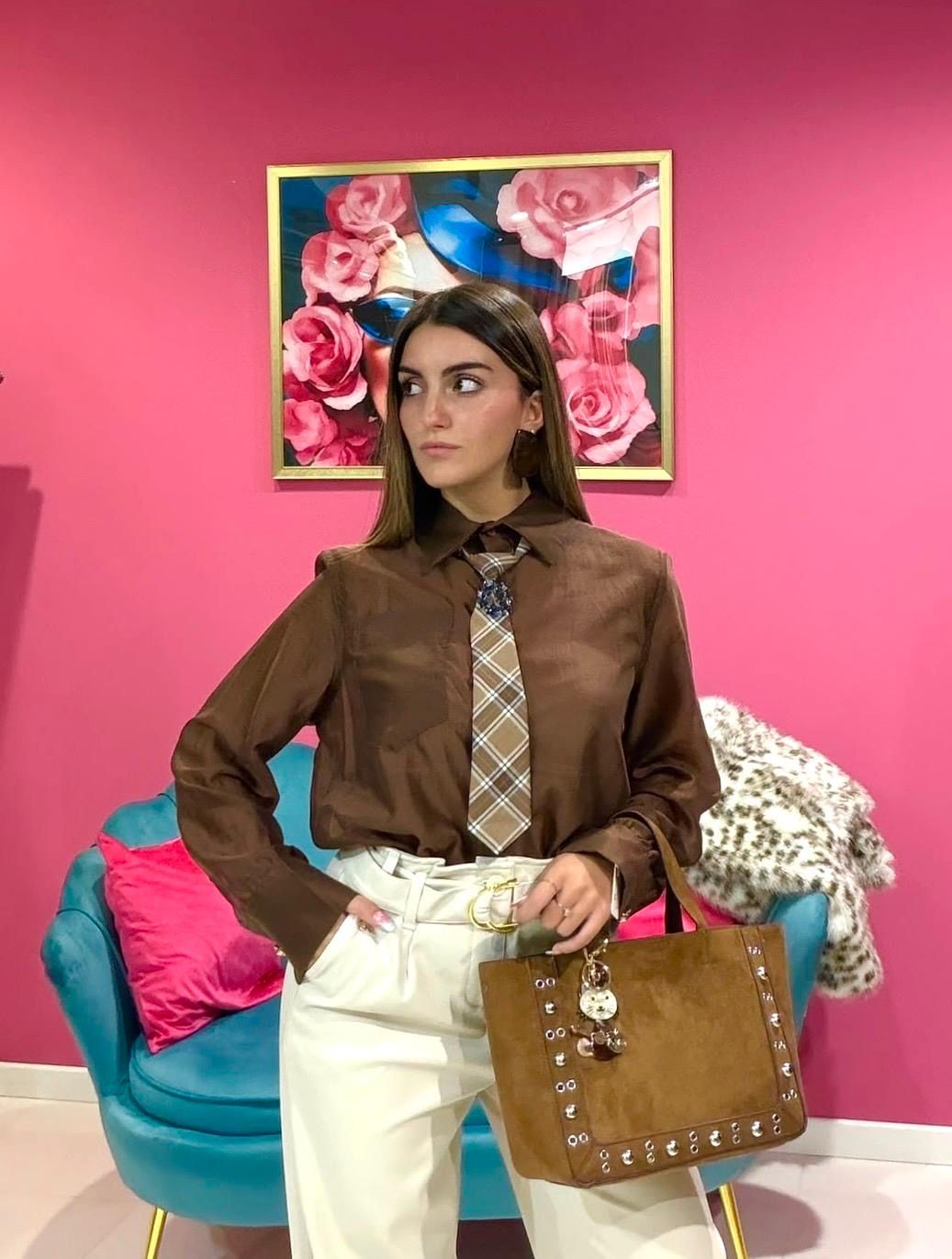 Borsa Cuoio Borchie