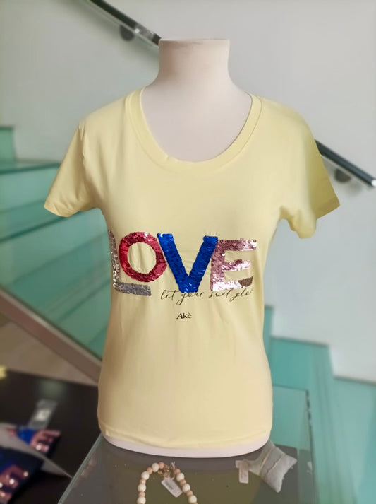Maglia Love Gialla