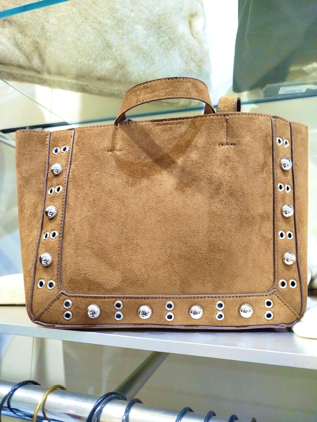 Borsa Cuoio Borchie