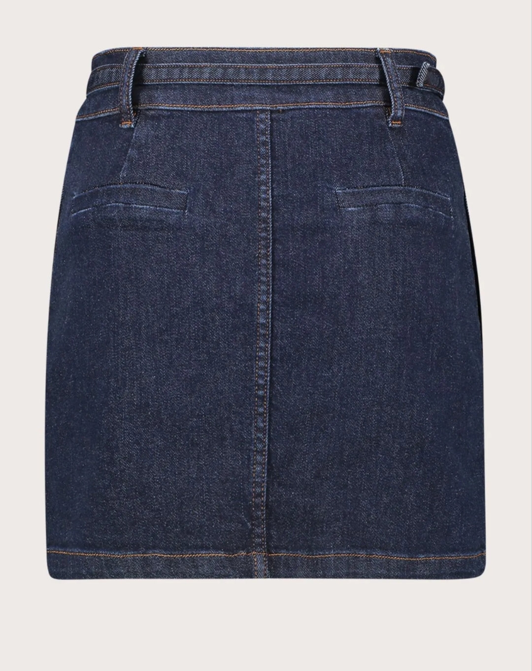 Minigonna Georgia in denim di cotone elasticizzato con cintura”Gaudi